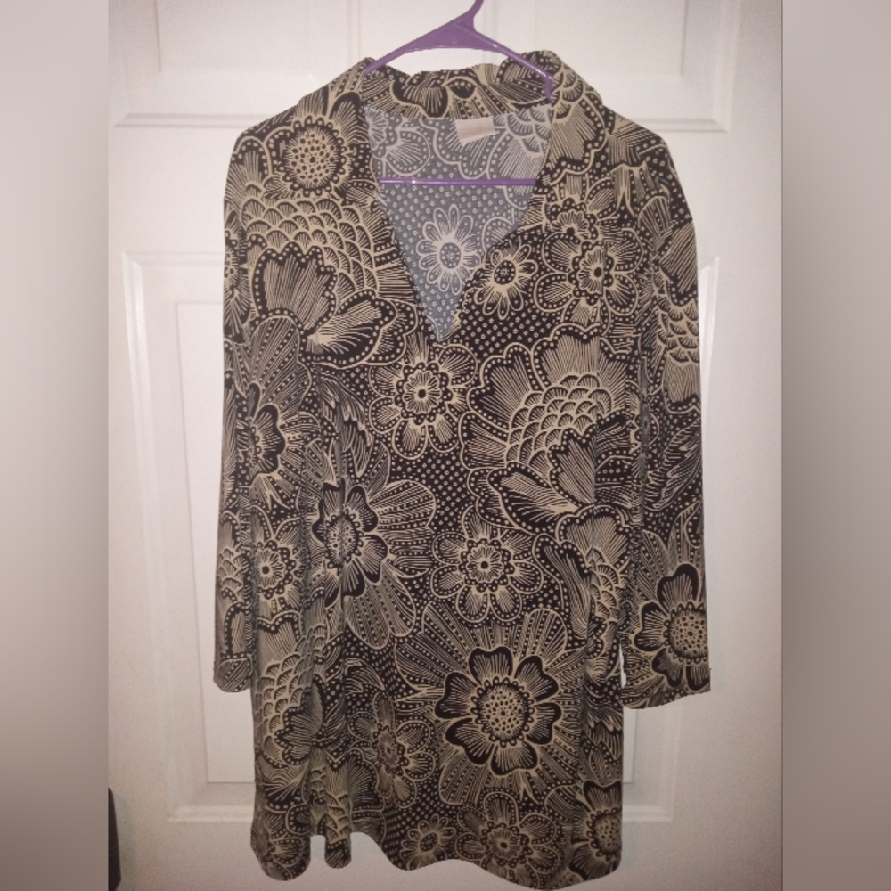 Women's Dressy Shirt Fiorlini International plus 22/24 Flower design